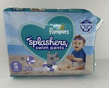 Pampers Splashers Swim Pants Size S 20 Disposable Gap Free 13-24lbs Diaper NEW