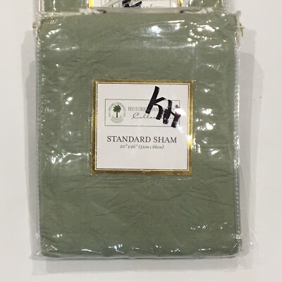 Historic Charlston Collection Standard Pillow Sham Sage Green King Charles 20x26