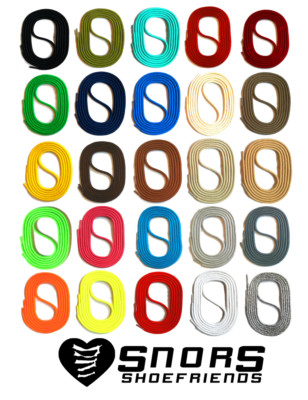 SNORS SCHNÜRSENKEL RUND 60-150cm 3mm Polyester Sportschuhe Sneaker Turnschuhe 