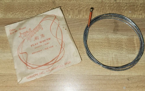 VINTAGE GIBSON GUITAR STRING HI FI  E OR 6TH WOUND HAND MADE 1950s NOS