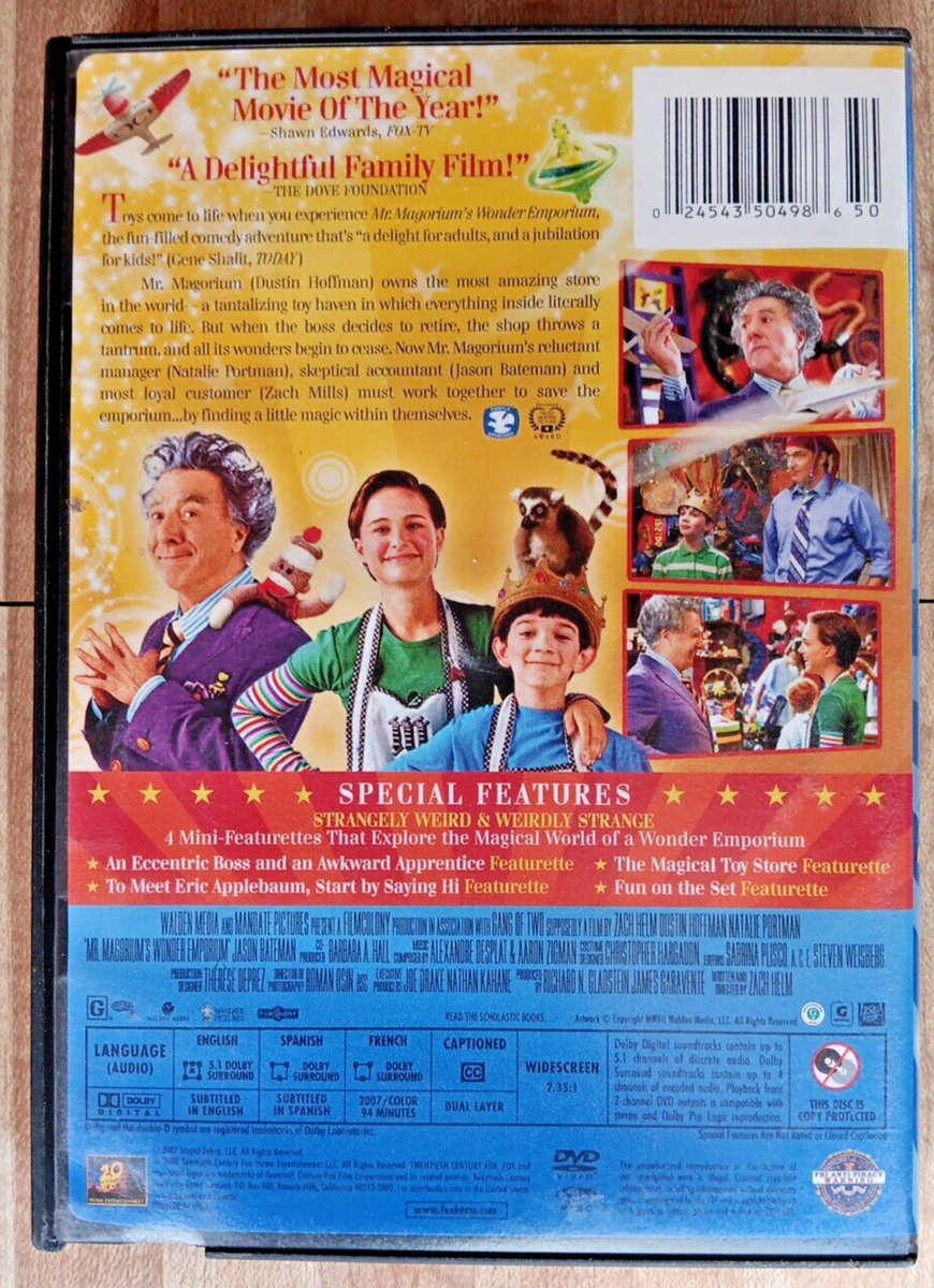 【DVD】emmurée／20030829 Mr. Magorium's Wonder Emporium (DVD, 2007) Dustin Hoffman Very