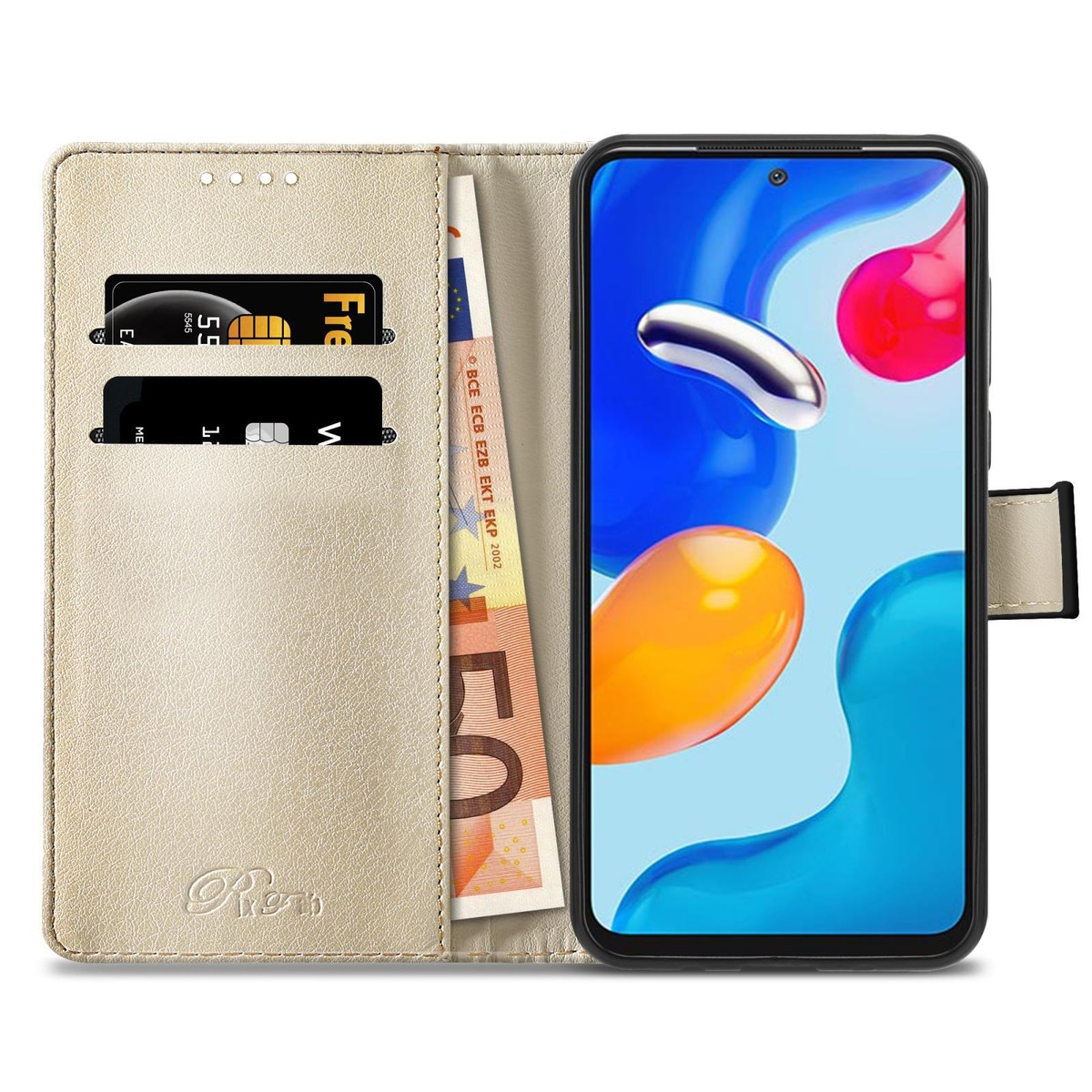 WOWUDI Custodia Per Xiaomi Poco M4 Pro 4G,Cover Portafoglio In - Foto 4