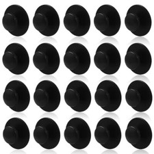 Self-Adhesive Dresser Knob Instant Adhesive Cabinet Handle Pull 20 Pcs Black