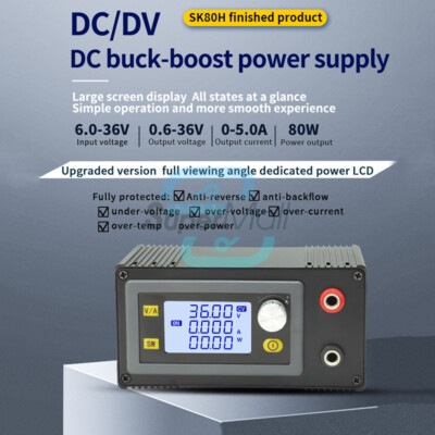 SK80H 35/80W DC Adjustable Step Up Down Buck Boost Regulated Power Supply Module