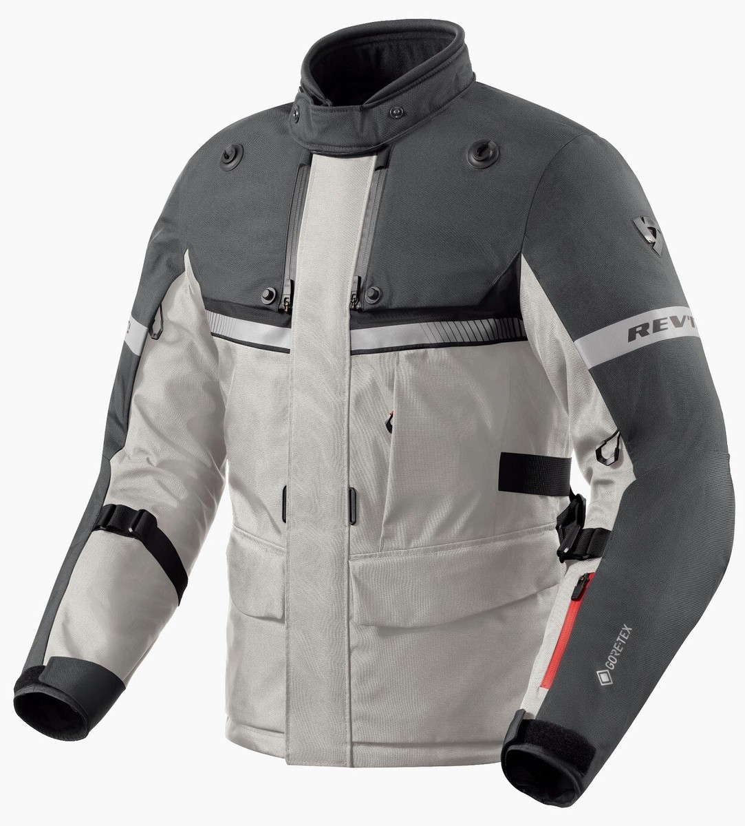 Motorcycle Jacket Rev'It Poseidon 3 GTX Foil Gore Tex Grey