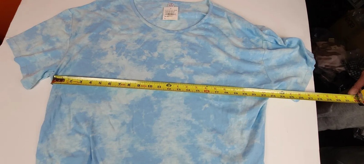 Alternative Women Teal Blue Tie Dye Short Sleeve Top Xl | eBay