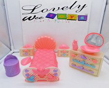 LADY LOVELY LOCKS - BEDROOM PLAYSET - CUSTOMIZED REPLACEMENT PIECES - 1986 TCFC
