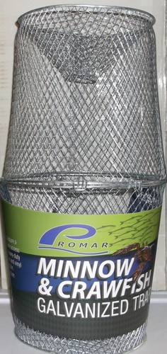 PROMAR TR-603 GALVANIZED WIRE MESH MINNOW AND CRAWFISH TRAP - Picture 1 of 2