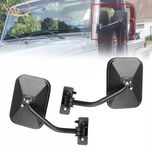 Pair Quick Release Doorless Mirror For Jeep Wrangler TJ JK LJ Door Off Mirrors