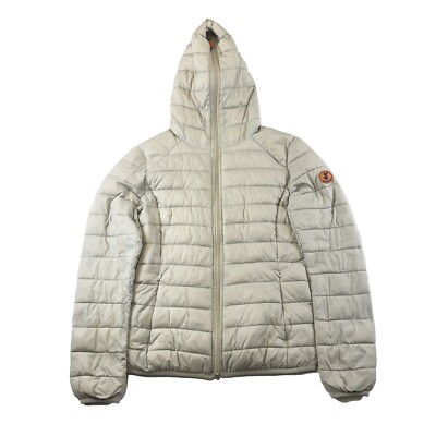 EUC Save The Duck Daisy Hooded Packable Puffer Grey Jacket Women s XS (0)