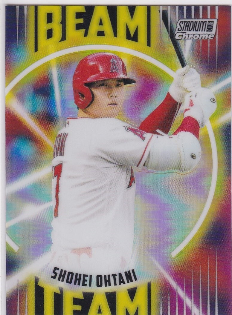SHOHEI OHTANI Topps Stadium Club Chrome Baseball RARE BEAM TEAM