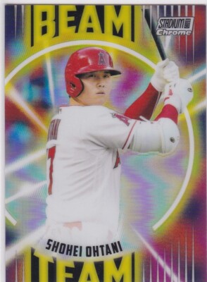 SHOHEI OHTANI Topps Stadium Club Chrome Baseball RARE BEAM TEAM