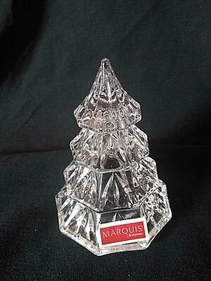 Waterford Crystal Clear and Frosted Christmas Trees - 3 1/2" tall