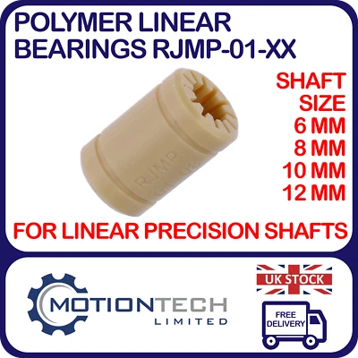 Polymer Linear Bearing RJMP-01-06, RJMP-01-08 ,RJMP-01-010, RJMP-01-12 ,3D