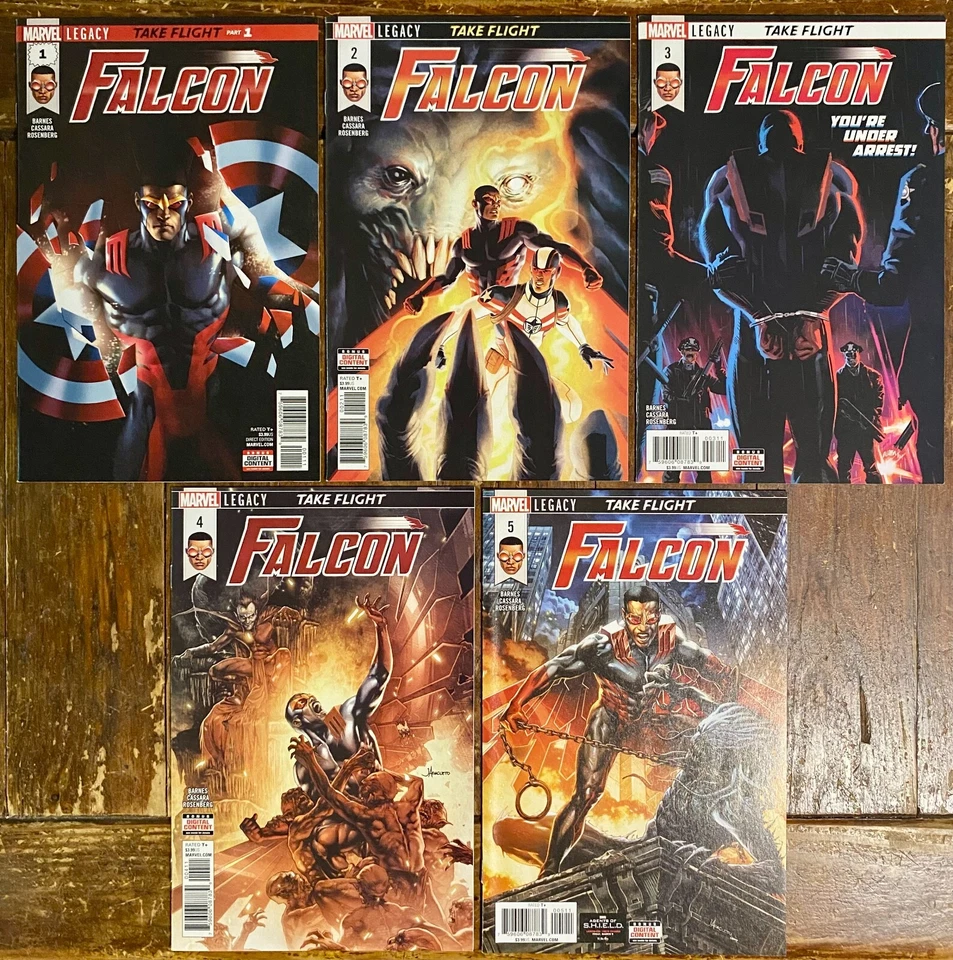 FALCON #1-8 COMPLETE! | 2017 Barnes/Cassara SAM! | MISTY KNIGHT! BLADE! WOW! 💥 - Image 2 of 4
