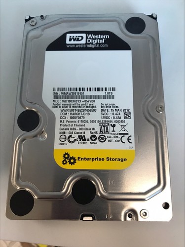 WESTERN DIGITAL 1TB SATA HARD DRIVE 3.5"- WD1003FBYX-01Y7B2 & WD1003FBYX-05Y7B0 - Picture 13 of 16