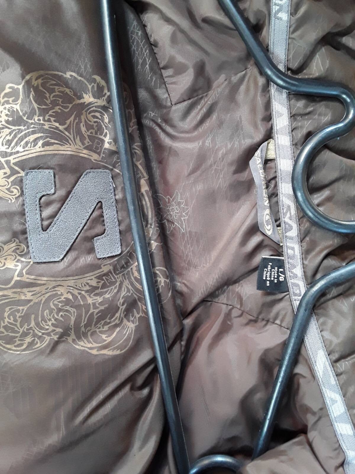 (No. 1294) GIACCA UOMO SALOMON L USA MARCA BANDIERA SQUADRA GIÙ cross country