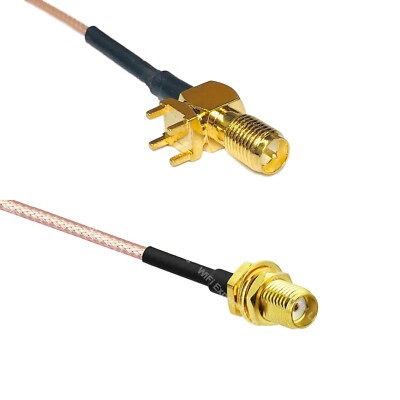 RG178 RP-SMA Female PCB Tall to SSMA Female Coax RF Cable USA-Ship