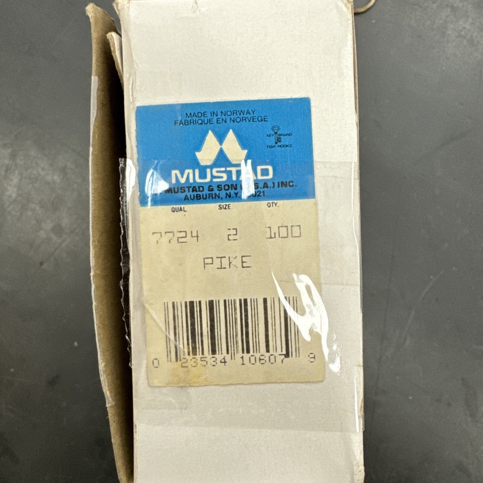 100 Ami O. Mustad & Son 7724 Bronzati, Forgiati, Misura 3, Per Luccio, Made In Norway