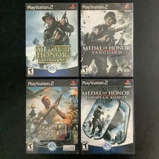 Medal of Honor Vanguard Assault Frontline Rising SunPS2 PlayStation 2 Lot of 4