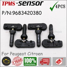 4 TPMS Tire Pressure Monitor Sensor 9683420380 433MHz For Peugeot 308 Citroen C4