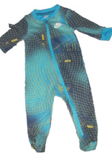 Nike Sleeper, 6 Months, Zips, Blue/Yellow, Pre-owned But Great Shape, Item 34
