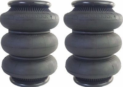 airmaxxx 2600 Triple Bellow Air Bags Pair 1/2''NPT Port Air Ride Suspension