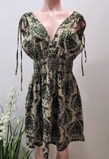 Nwt Cupshe Women Green W/ Green Design Dress Size L