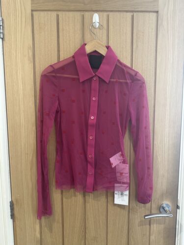 GIVENCHY Pink Sheer Blouse Size Small GENUINE RRP £570 #U6 - Picture 2 of 7