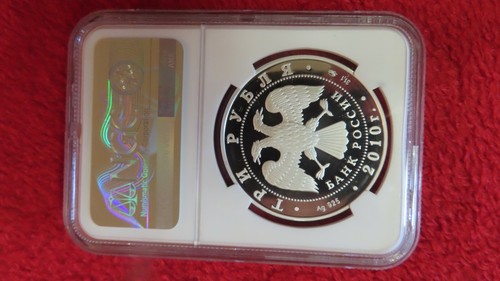 2010 Russia The Lunar Zodiac Tiger .999 Silver Coin 3 Rubles NGC PF69 1 oz + - Picture 8 of 10