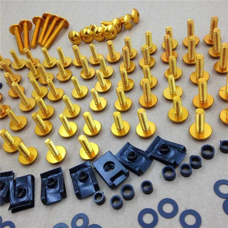 Золотой универсальный комплект болтов обтекателя ABS для Suzuki GSXR 600 750 K4 K5 K6 K7 K8 - Изображение 2 из 4