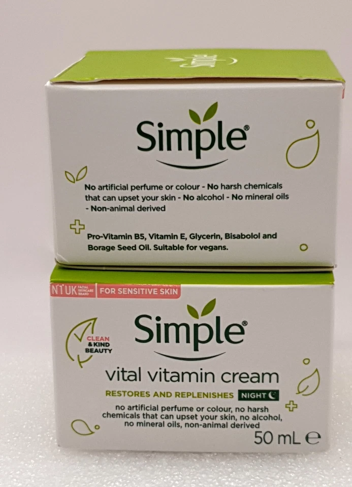 Simple Vital Vitamin Cream, 50ml (Pack of 2) B49/E.IH/F.DJ/4 - Image 2 of 4