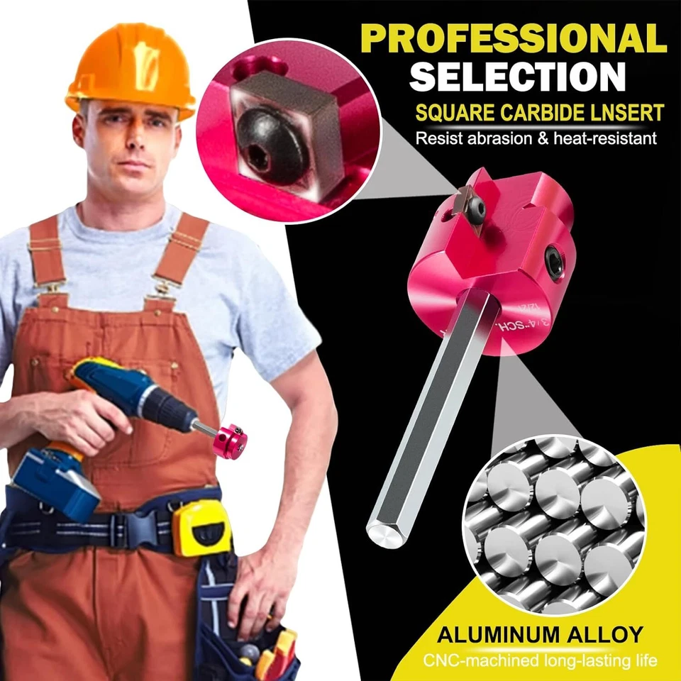 PPR75 PVC Fitting Saver & Reamer Tool for Sch.40 PVC CPVC ABS Pipe 1/2" drills - Image 3 of 4