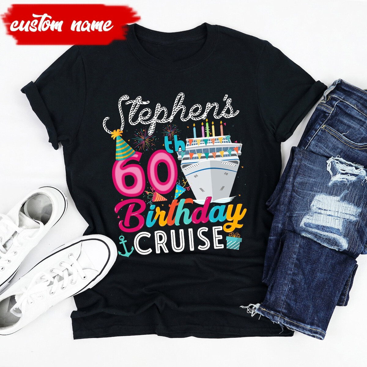 Personalized Birthday Cruise Tshirt, Custom 60th Birthday Gift T Shirts, Birthda