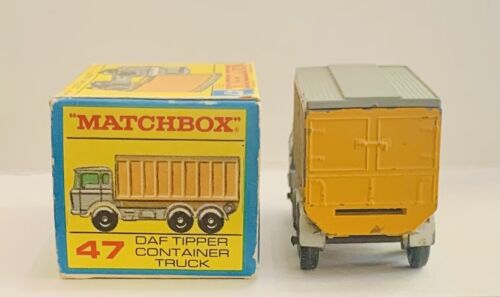 Vintage Lesney Matchbox Car Series #47 DAF TIPPER CONTAINER TRUCK Original Box - Picture 8 of 10