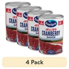 (4 pack) Ocean Spray® Jellied Cranberry Sauce, Canned Side Dish, 14 oz