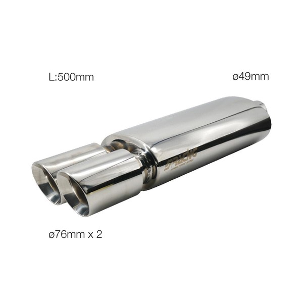 Simoni Racing Doppelauspuff Edelstahl Rund ESR633-image