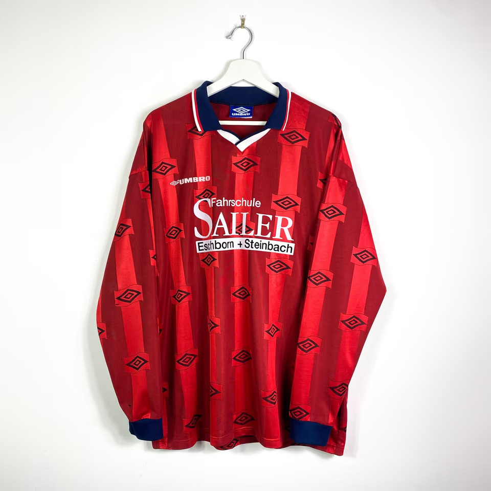 Vintage Umbro Fc Schwalbach Fußballtrikot Gr.XL Herren Langarm 90er 90s y2k