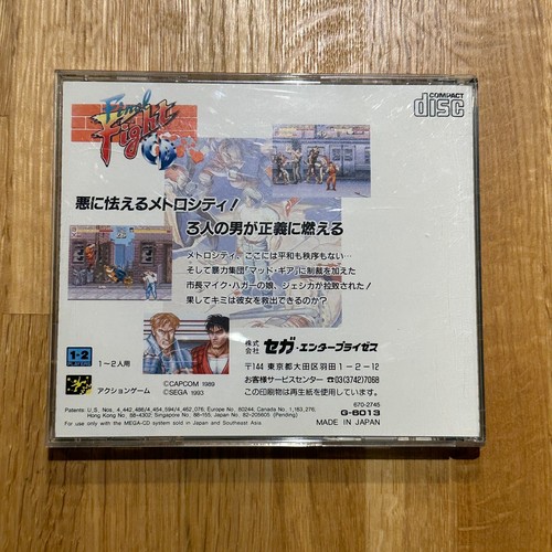 SEGA Final Fight CD Mega CD MegaDrive CAPCOM Used + Strategy book from Japan - Picture 3 of 8