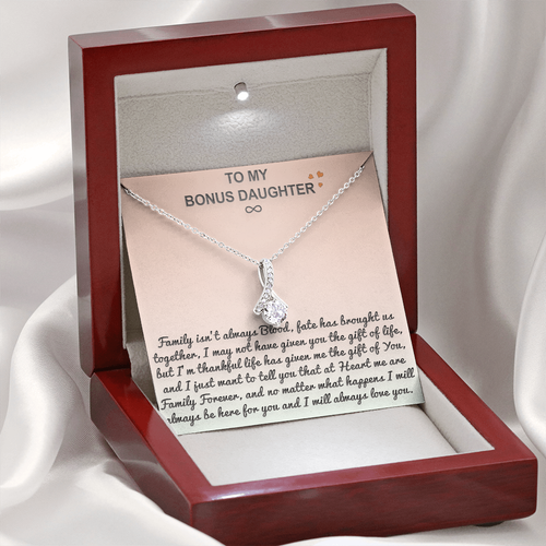 Personalized Bonus Daughter Necklace - Sentimental Stepmom Gift for Mother’s Day - Picture 9 of 11