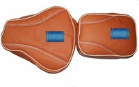 Gepolsterter Vorder- Und RüCksitzbezug Tan Kunstleder FüR Royal Enfield Classic