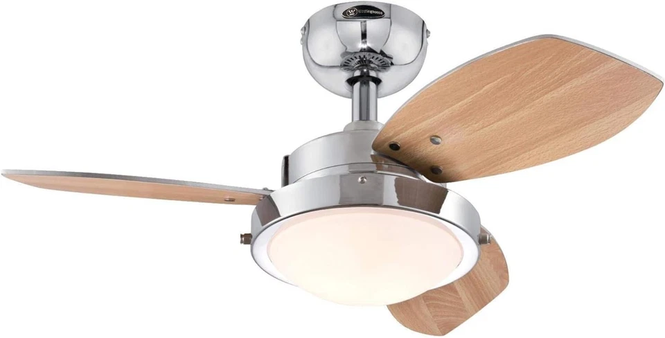 Westinghouse 30" Wengue Ceiling Fan w/LED Light, Chrome Finish, 72241, New A4 - Image 2 of 4