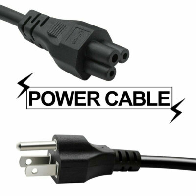 Aprelco 6ft UL Cable 3-Prong Power Cord for IEC-60320 IEC320 C5 to NEMA 5-15P