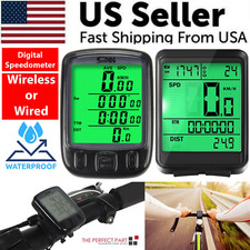 Bike Bicycle Speedometer Cycle Digital Odometer Computer Waterproof LCD Wireless