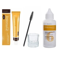 Biosmetics Intensive Eyelash & Eyebrow Tint 4 Pcs Kit w/'6' dev. [Choose Color]