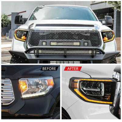 VLAND Full LED Headlights For Toyota Tundra 2014-2021 w/Sequential Turn Signals