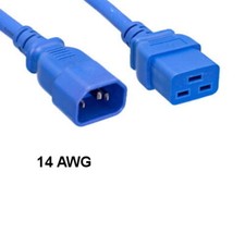 Kentek Blue 8ft AC Power Cable IEC-60320 C14 ...