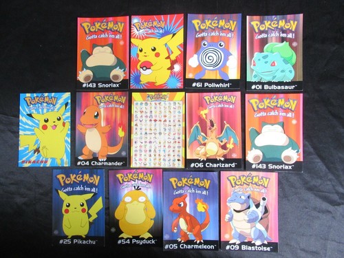 LOTTO # 13 CARTOLINE PIKACHU POKEMON NINTENDO VINTAGE 1999 GADGET POSTCARD RARE - Foto 1 di 12