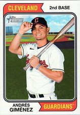 2023 Topps Heritage '74 Topps Boxloader #OBAG Andres Gimenez Cleveland Guardians