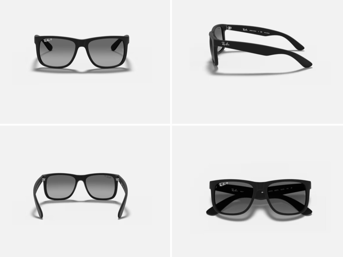 Ray-Ban Justin Matte Black Polarized Sunglasses - Free Shipping! image 2